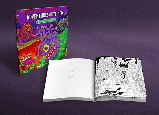Dungeons & Dragons Adventures Outlined Coloring Book - Amuzzi