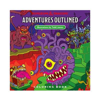 Dungeons & Dragons Adventures Outlined Coloring Book - Amuzzi