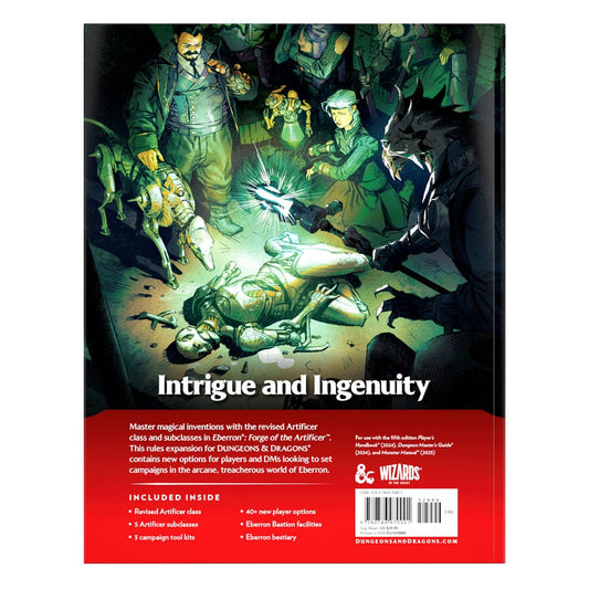 Dungeons & Dragons RPG Rules Expansion Book Eberron: Forge of the Artificer english 9780786970001