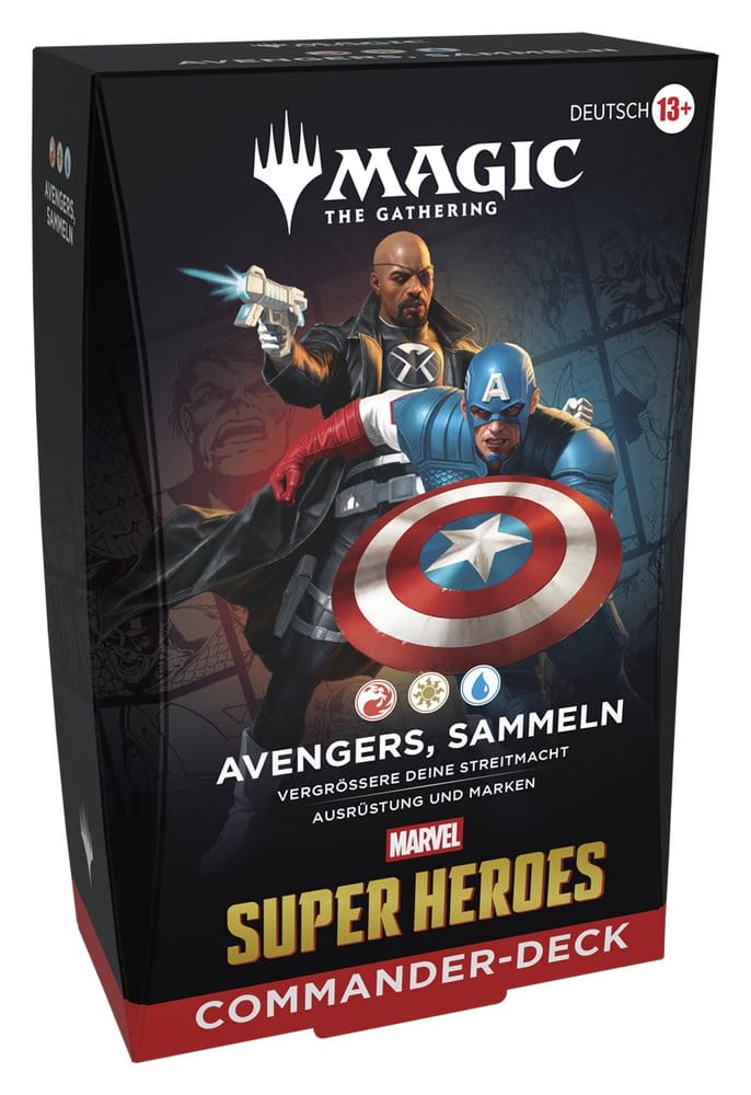 Magic the Gathering Marvel Super Heroes Commander Decks Case (4) german 5010996357120