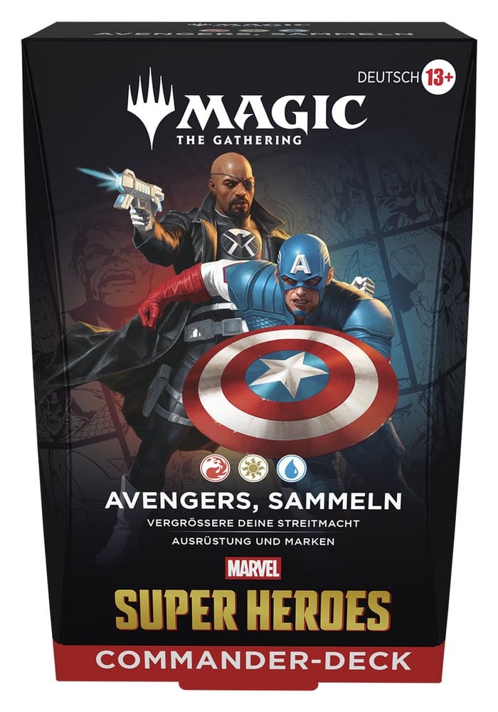 Magic the Gathering Marvel Super Heroes Commander Decks Case (4) german 5010996357120