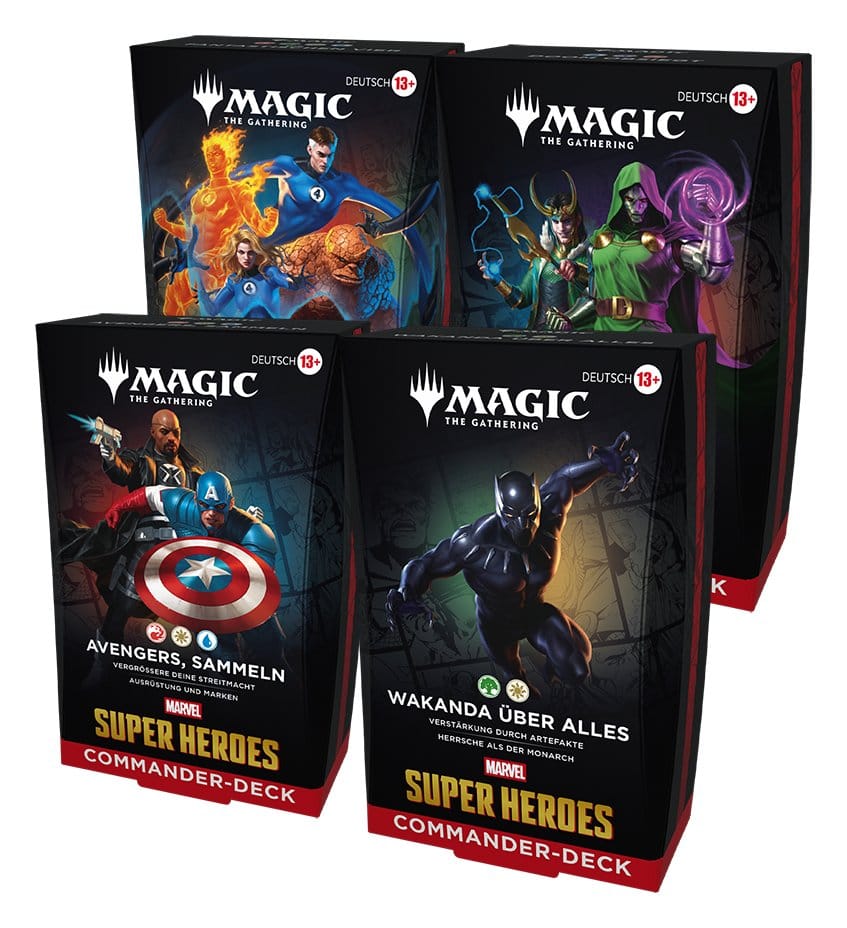 Magic the Gathering Marvel Super Heroes Commander Decks Case (4) german 5010996357120