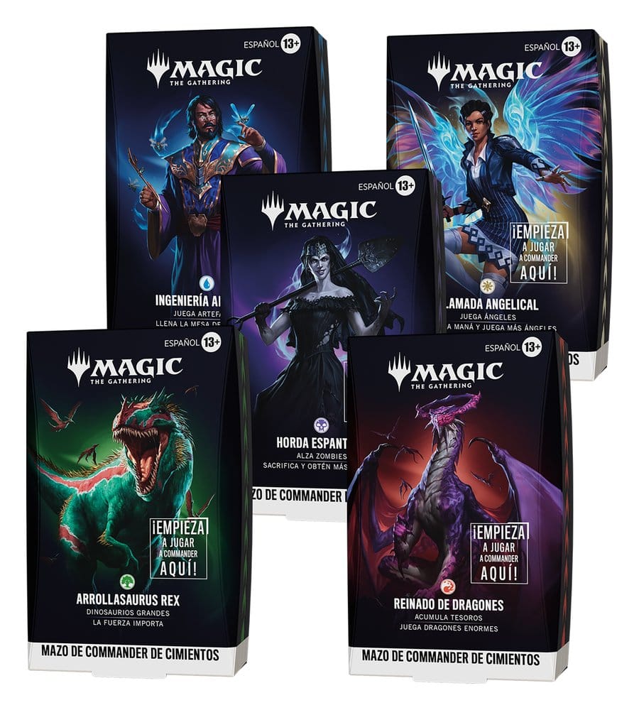 Magic the Gathering Grundstein-Commander-Decks Umkarton (5) spanischMagic the Gathering Foundations Commander Decks Case (5) spanishMagic the Gathering Decks Commander Fondations (5) *ESPAGNOL*Magic the Gathering Mazos de Commander de Cimientos Caja (5) c 5010996429520