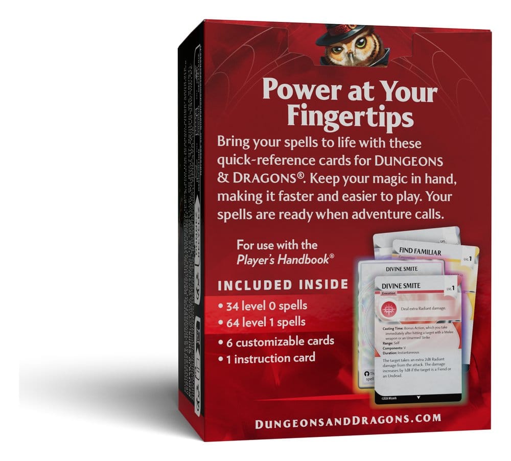 Dungeons & Dragons RPG Reference Cards: Spells (Levels 0-1) *English Version* 0195166335001
