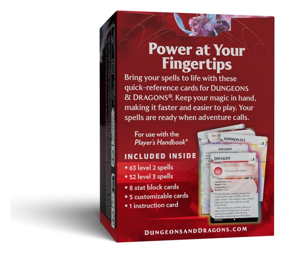 Dungeons & Dragons RPG Reference Cards: Spells (Levels 2-3) *English Version* 0195166335025