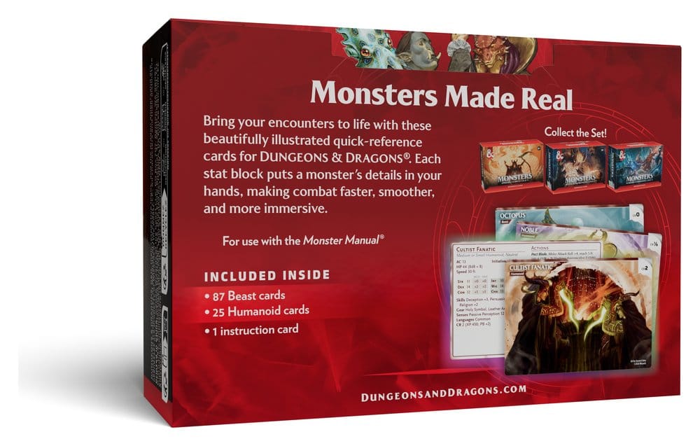 Dungeons & Dragons RPG Reference Cards: Monsters (Animals and NPCs) *English Version* 0195166335100