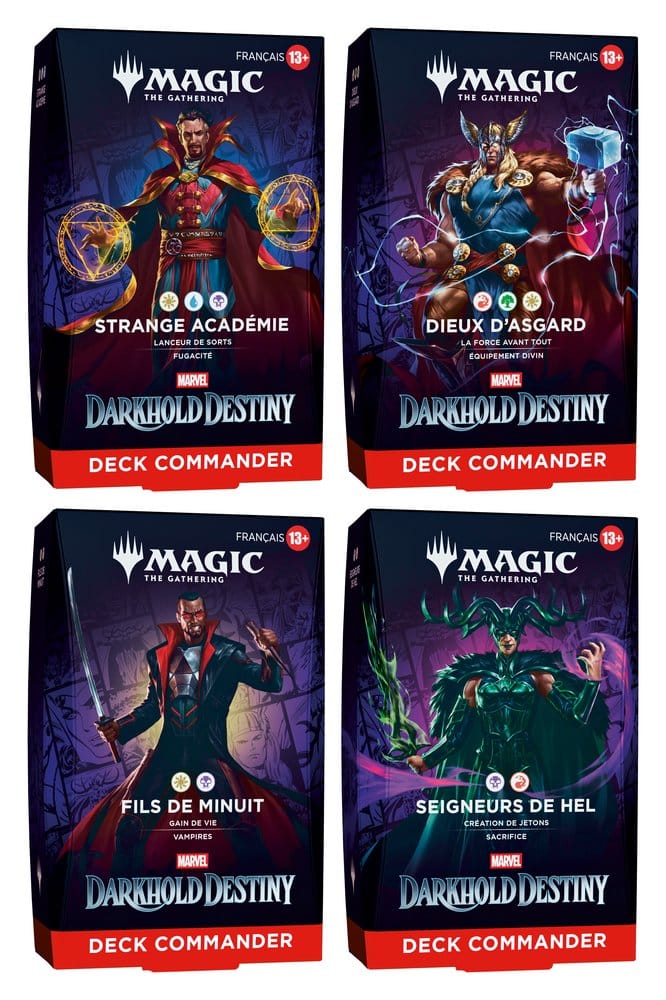 Magic the Gathering Marvel: Darkhold Destiny Commander Decks Case (4) french 5010996445889
