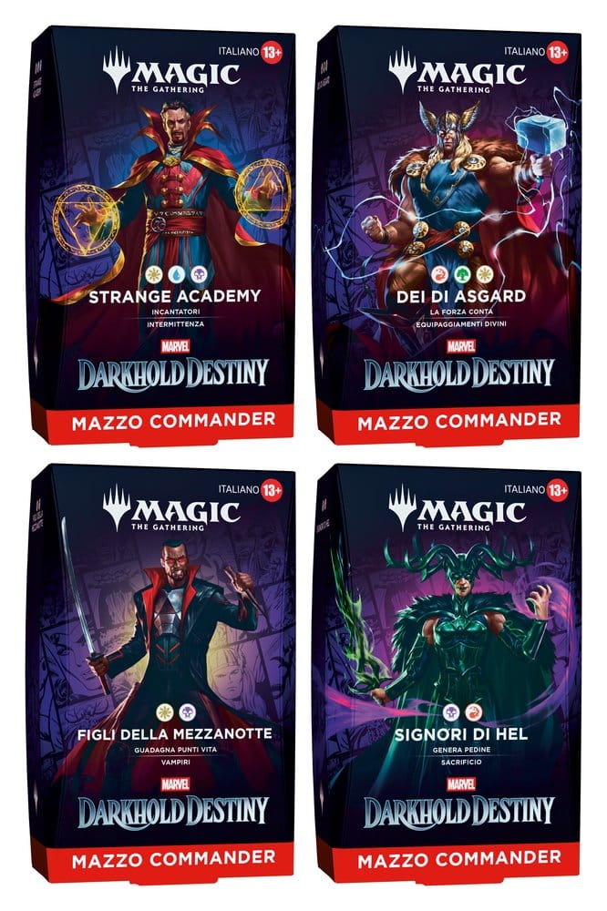 Magic the Gathering Marvel: Destino del Darkhold Commander Decks Case (4) italian 5010996445926