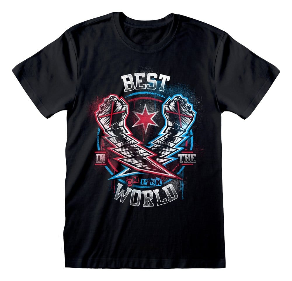 WWE T-Shirt CM Punk Best In The World Black Size S 5056811558174