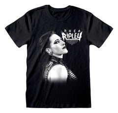 WWE T-Shirt Rhea Ripley Faded Photo Black Size S 5056811558129