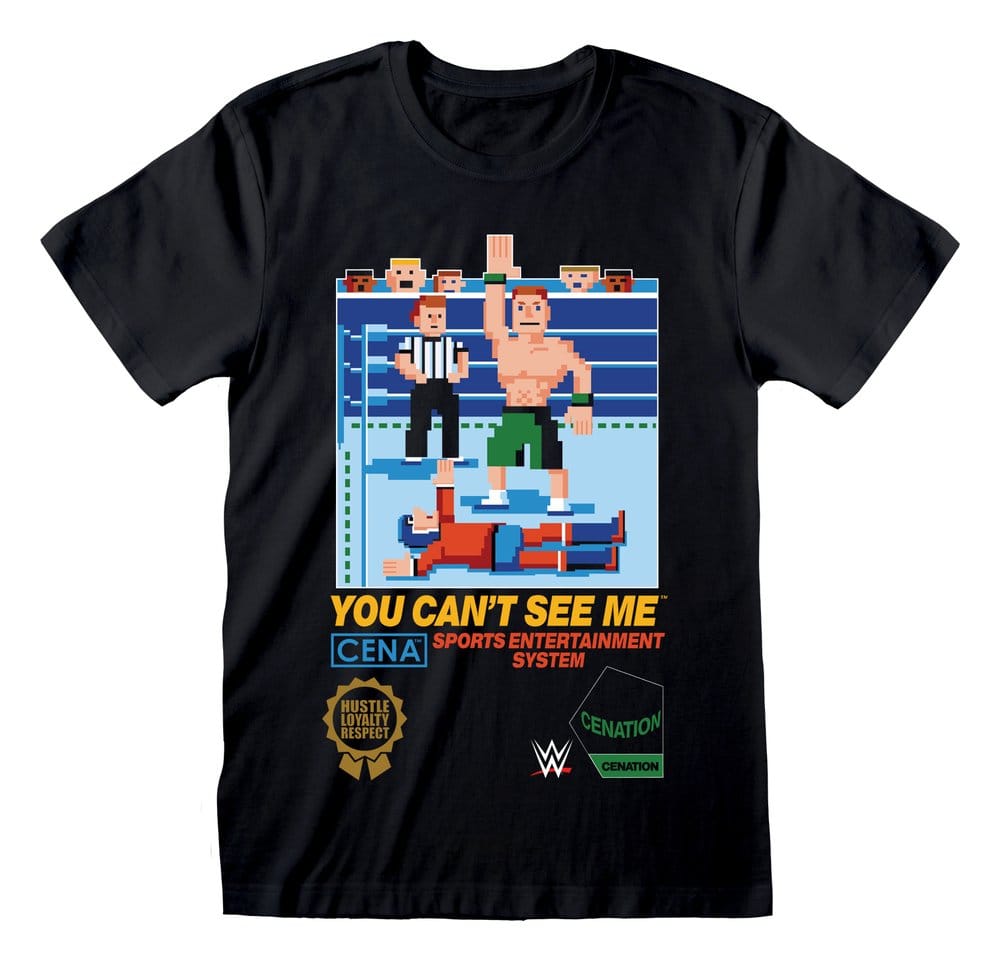 WWE T-Shirt Cena Can't See Me Black Size S 5056811570732