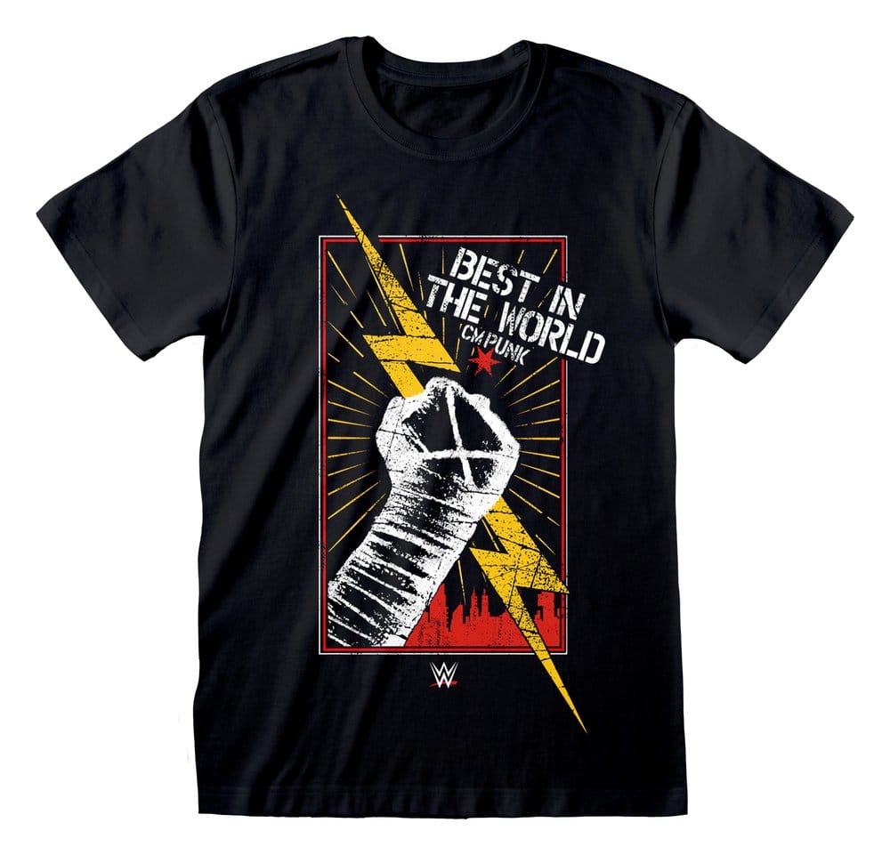 WWE T-Shirt CM Punk Black Size S 5056811583534