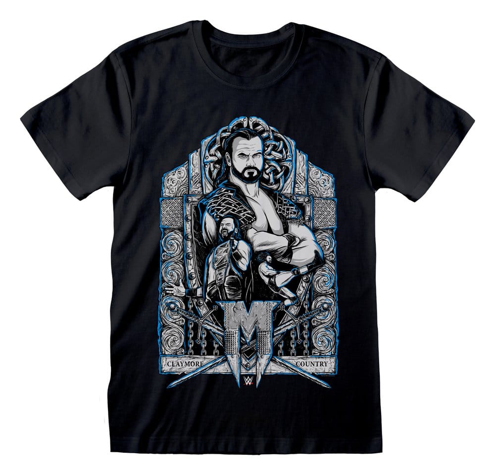 WWE T-Shirt Drew Black Size S 5056811583589