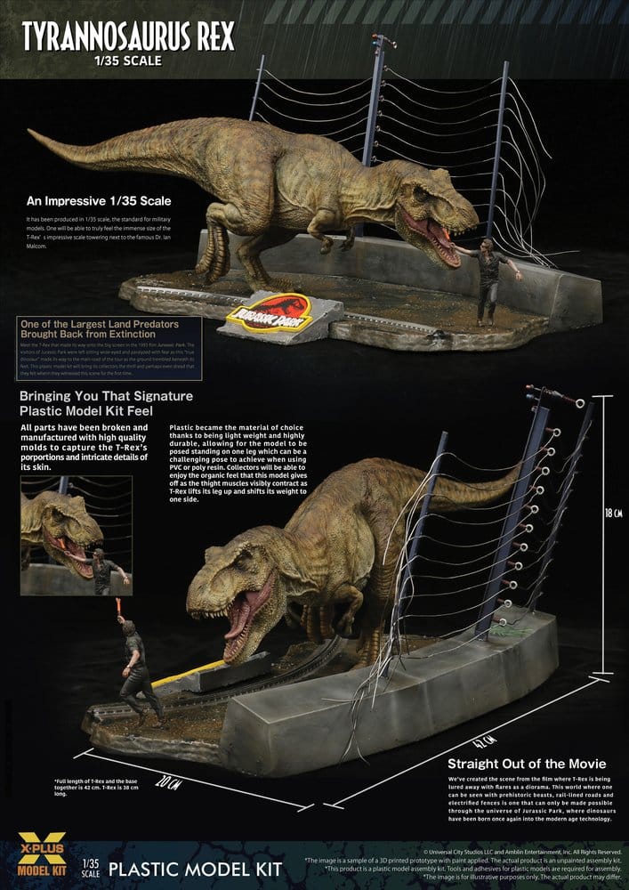 Jurassic Park Plastic Model Kit 1/35 Tyrannosaurus Rex 42 cm 4532149026178