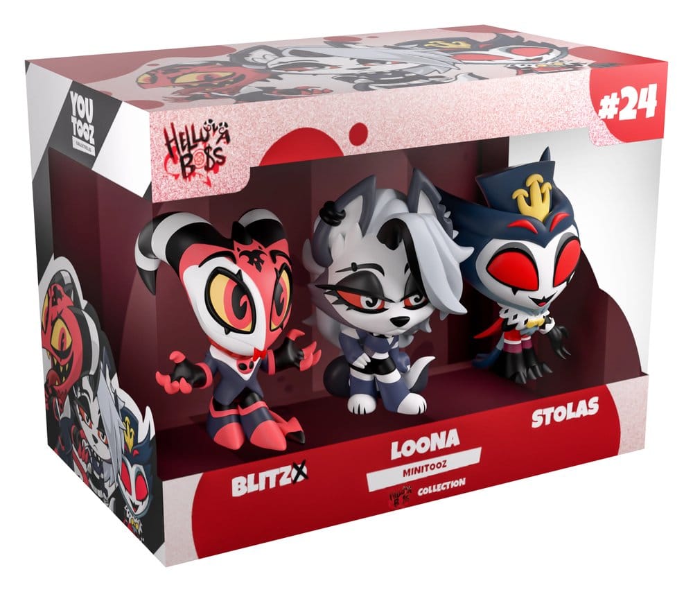 Helluva Boss Mini Tooz Mini Figures 3-Pack Blitzo, Loona &amp Stolas 0810222370283