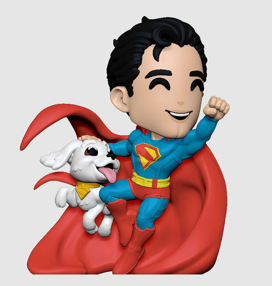 Superman 2025 Vinyl Figure Superman & Krypto 13 cm                 0810190431627