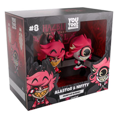 Hazbin Hotel Vinyl Figures Alastor & Niffty Monitor Buddiez 0810163658006