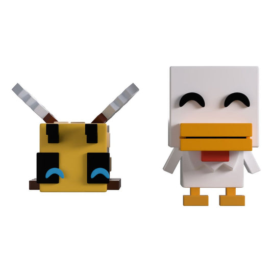 Minecraft Vinyl Figures Bee and Chicken Monitor Buddiez 0810163659720
