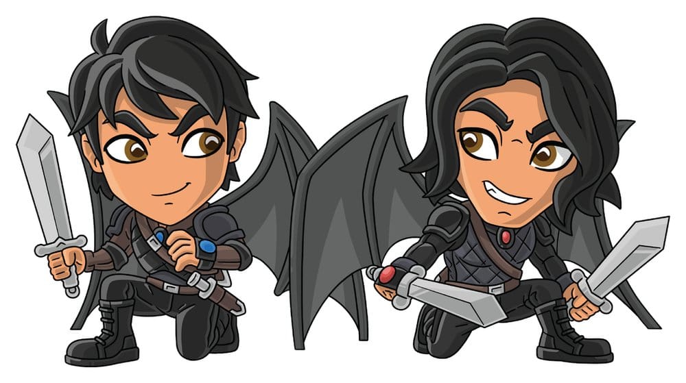 A Court of Thorns and Roses Vinyl Figure Azriel and Cassian 11 cm 0810235671780