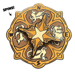 Quincy's Tavern Pin Badge Compass 5 cm 0810208712793
