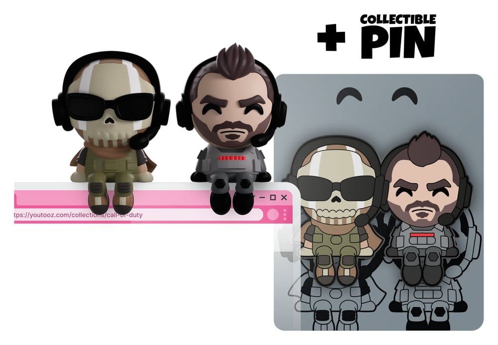 Call of Duty Vinyl Figures Ghost & Soap Monitor Buddiez 7 cm  0810208715992