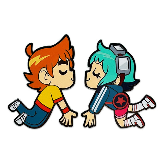 Scott Pilgrim Pin Badge Scott & Ramona Kissing 5 cm 0810140789518