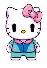 Sanrio DZNR Plush Figure Hello Kitty City Pop Edition 18 cm         4895217515661