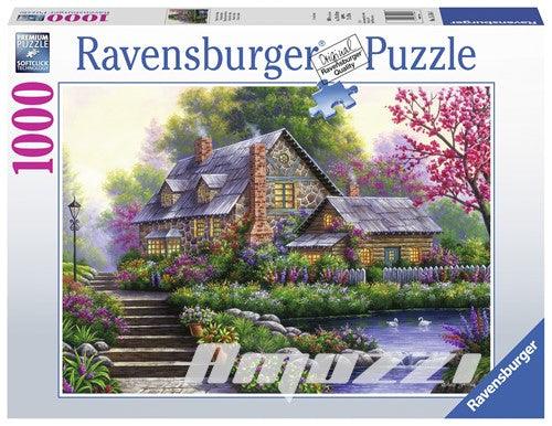 Puzzel Romantische Cottage (1000 Stukjes) - Amuzzi