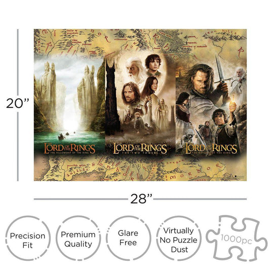 Lord Of The Rings Jigsaw Puzzle Triptych (1000 Pieces) - Amuzzi
