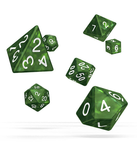 Oakie Doakie Dice RPG Set Marble - Green (7) 4056133700986