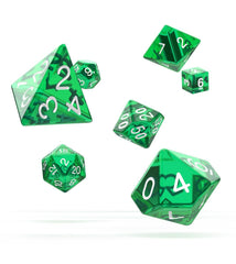 Oakie Doakie Dice RPG Set Translucent - Green (7) - Amuzzi