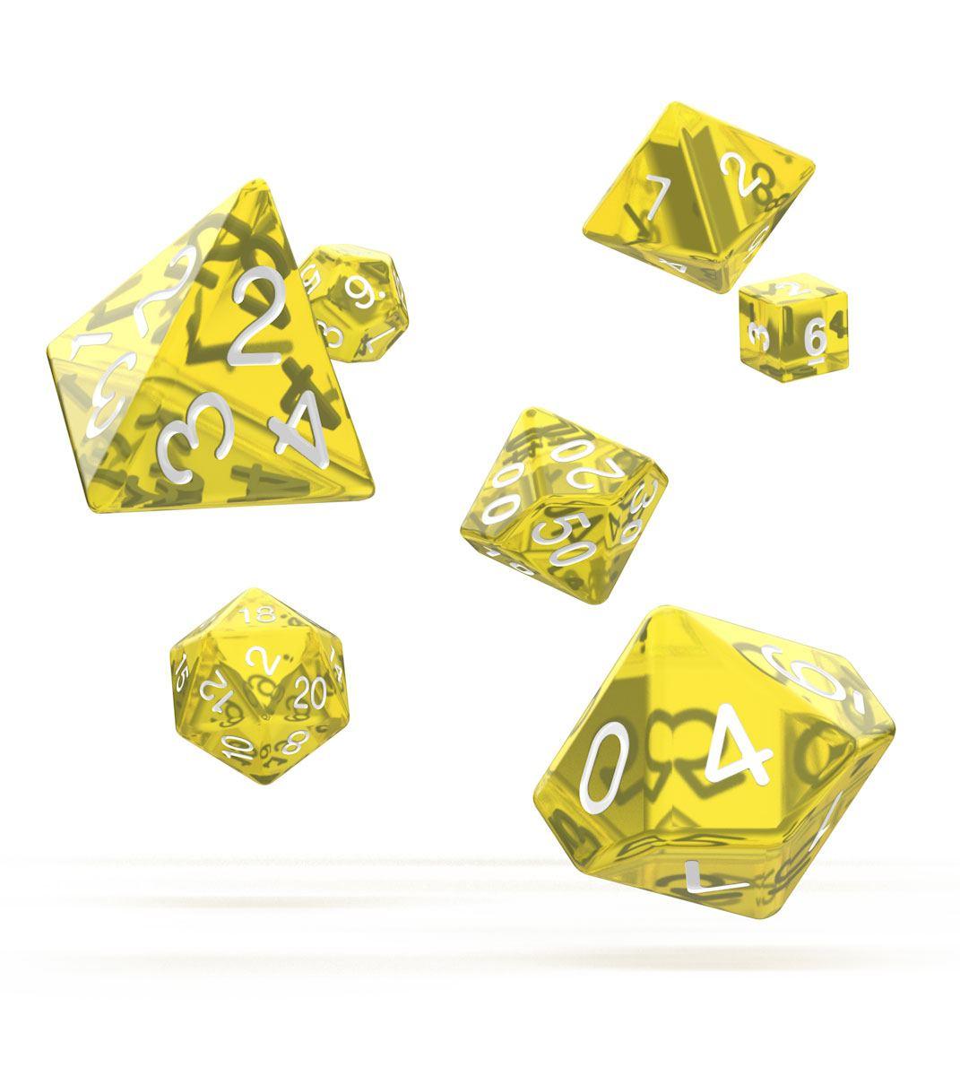 Oakie Doakie Dice RPG Set Translucent - Yellow (7) - Amuzzi