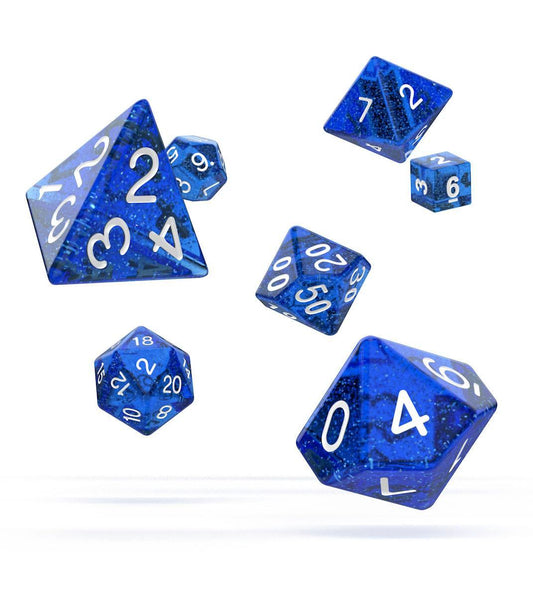 Oakie Doakie Dice RPG Set Speckled - Blue (7) - Amuzzi