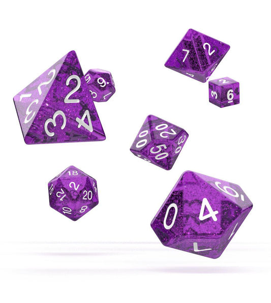 Oakie Doakie Dice RPG Set Speckled - Purple (7) - Amuzzi