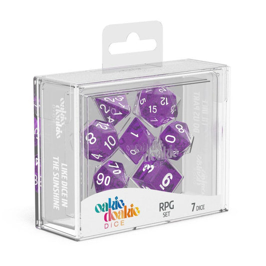 Oakie Doakie Dice RPG Set Speckled - Purple (7) 4056133701174