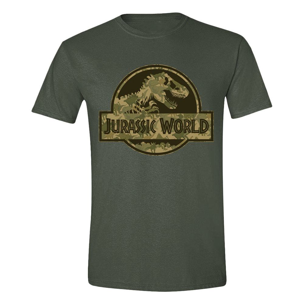Jurassic World - Camo Logo T-Shirt - Small 5056270416053