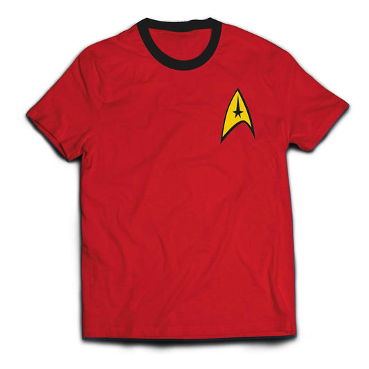 Star Trek Ringer T-Shirt Engineer Uniform  Size S 5055139376781