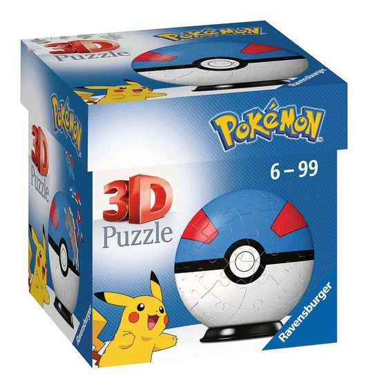 Pokémon 3D Puzzle Pokéballs: Great Ball (55 Pieces) - Amuzzi