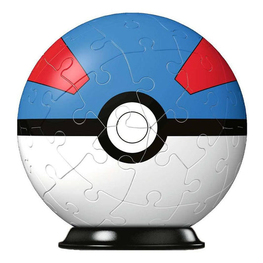 Pokémon 3D Puzzle Pokéballs: Great Ball (54 pieces) - Amuzzi