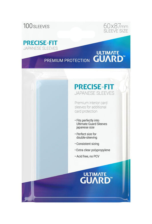 Ultimate Guard Precise-Fit Sleeves Japanese Size Transparent (100) - Amuzzi