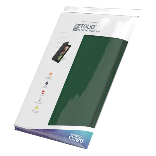 Ultimate Guard Zipfolio 360 - 18-Pocket XenoSkin Green - Amuzzi