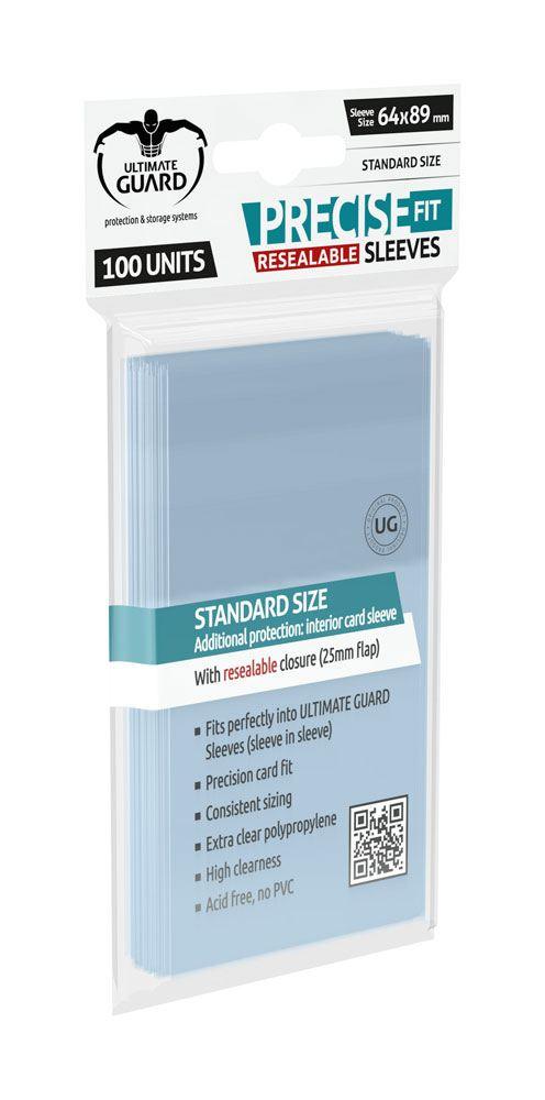 Ultimate Guard Precise-Fit Sleeves Resealable Standard Size Transparent (100) 4260250075753