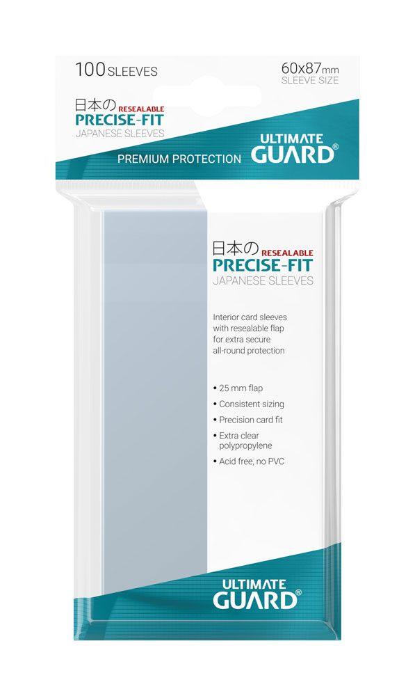 Ultimate Guard Precise-Fit Sleeves Resealable Japanese Size Transparent (100) - Amuzzi