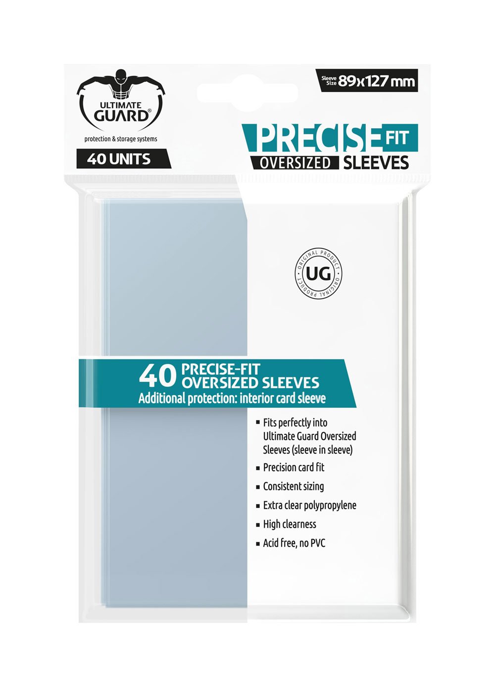 Ultimate Guard Precise-Fit Sleeves Oversized Transparent (40) 4260250078815