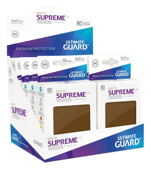 Ultimate Guard Supreme UX Sleeves Standard Size Matte Brown (80) 4056133003339